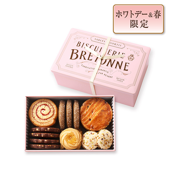 ブルターニュ クッキーアソルティ〈缶〉 ボヌール Printemps （24個入）